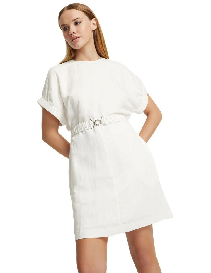 Oxford Canada Linen Blend Dress in Ivory | MYER Oxford Canada Linen Blend Dress in Ivory | MYER