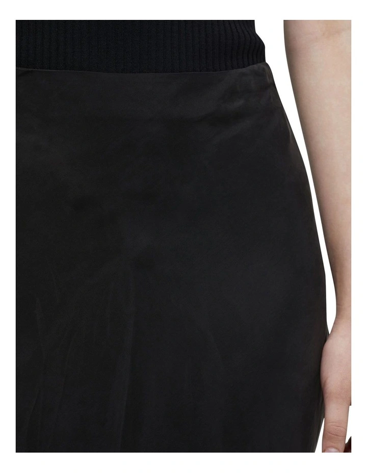 Adele Bias Cut Skirt in Black image 6