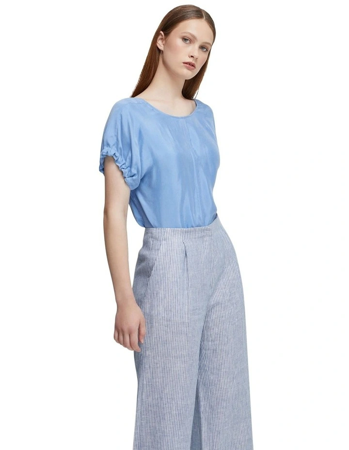 Edie Fluid Top in Blue image 2