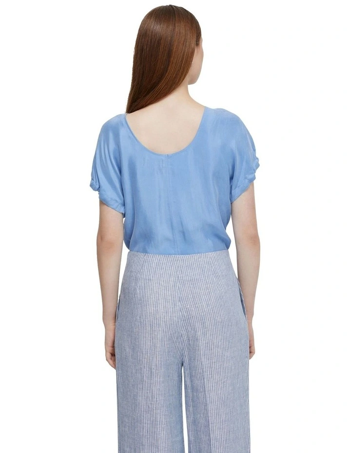 Edie Fluid Top in Blue image 3