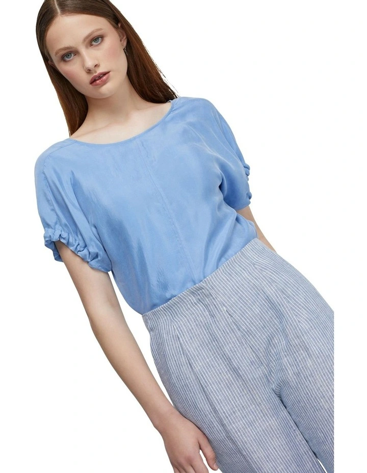 Edie Fluid Top in Blue image 4