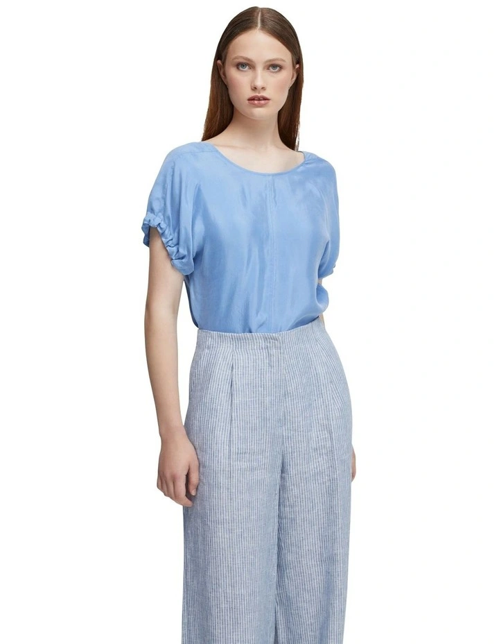 Edie Fluid Top in Blue image 5