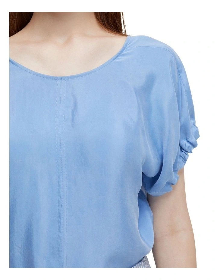 Edie Fluid Top in Blue image 6