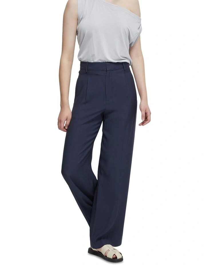 Hazel Wide Leg Trousers in Navy image 2