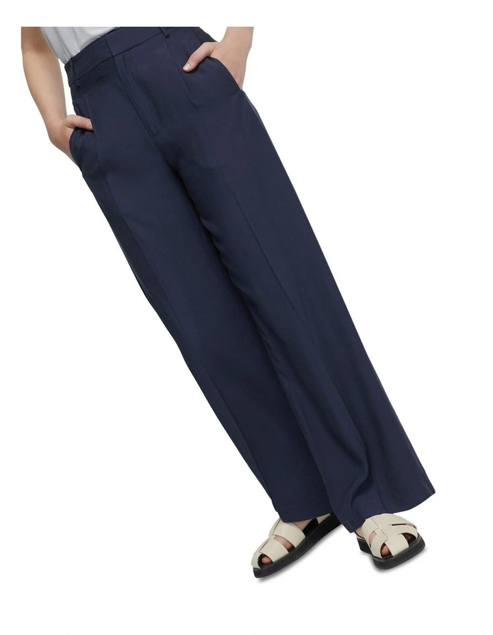 Hazel Wide Leg Trousers in Navy image 7
