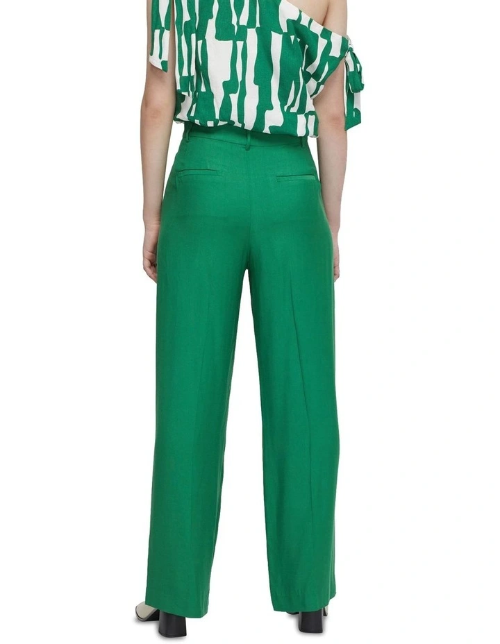Hazel Wide Leg Trousers in Green image 3