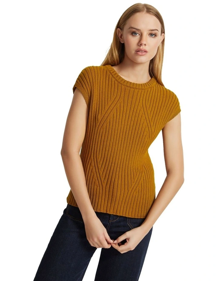 Aria Cotton Knit Vest in Pistachio image 4
