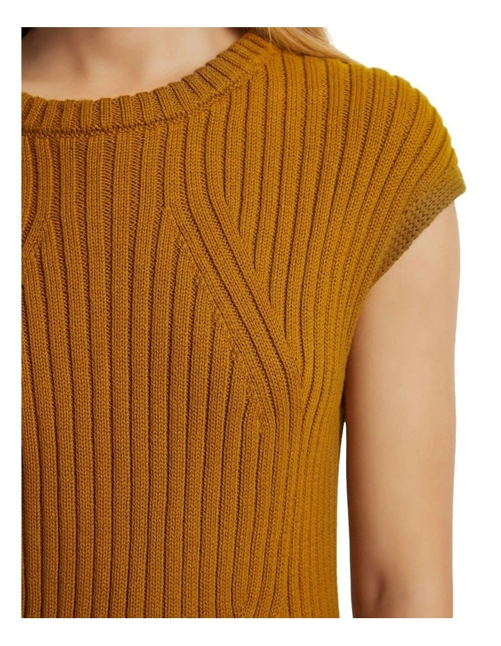 Aria Cotton Knit Vest in Pistachio image 5