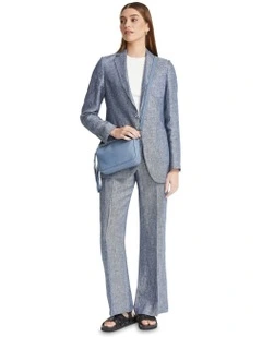 Lola Linen Twill Jacket in Indigo