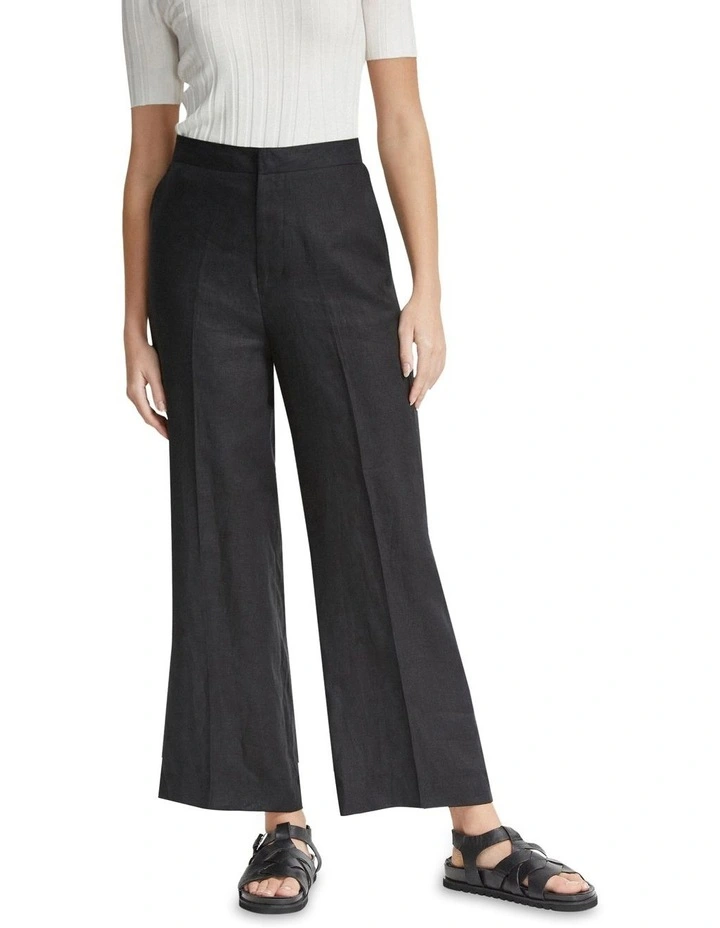 Ela Linen Pants in Black image 1