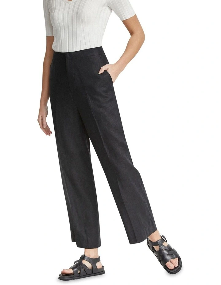 Ela Linen Pants in Black image 2