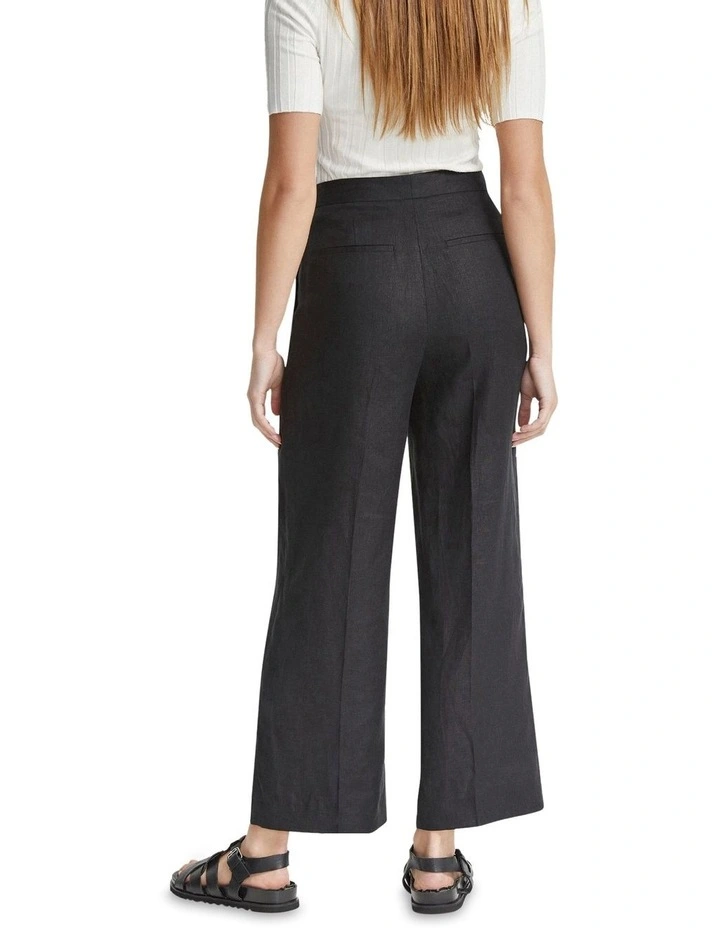 Ela Linen Pants in Black image 3