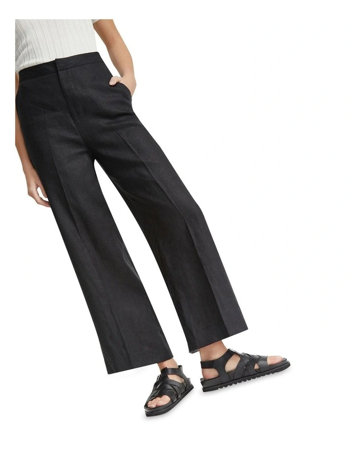 Ela Linen Pants in Black image 4