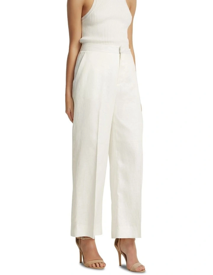 Courtney Pant in Ivory Linen