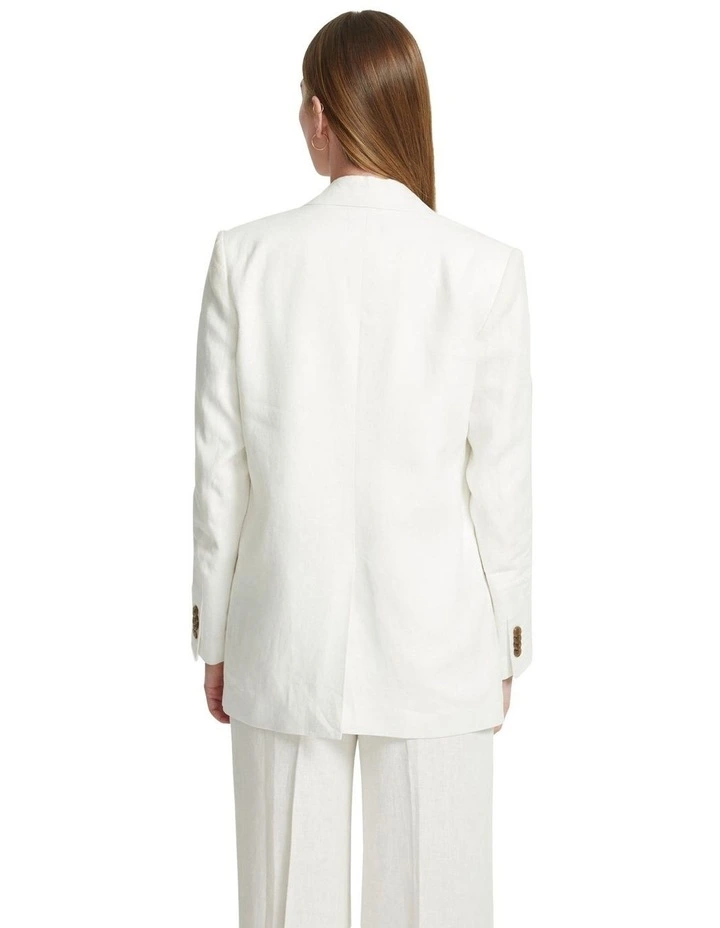 Willow Linen Jacket in Ivory image 3