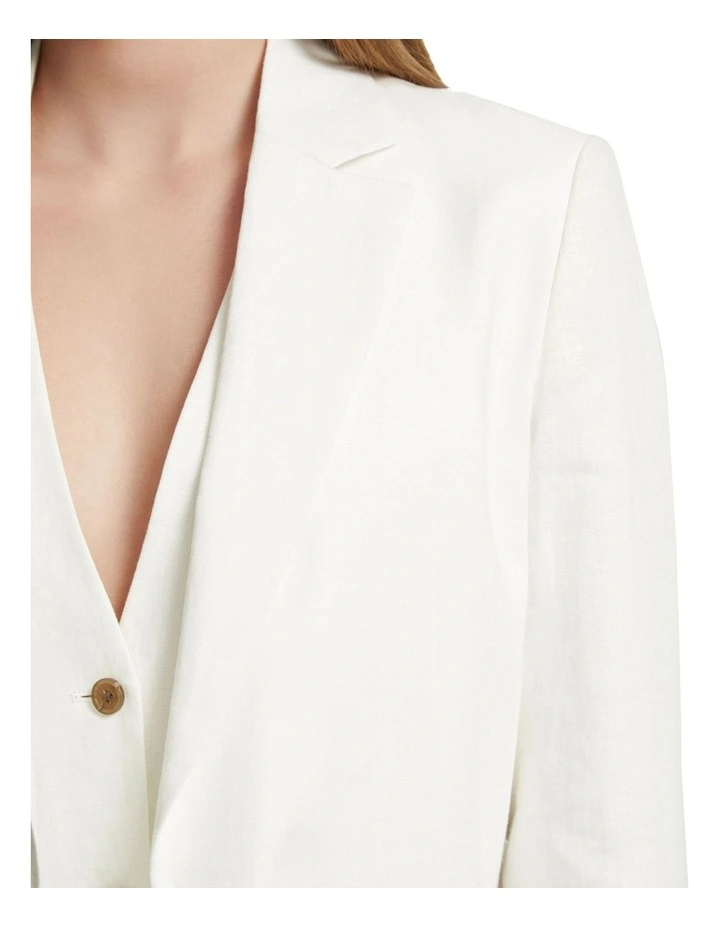 Willow Linen Jacket in Ivory image 6