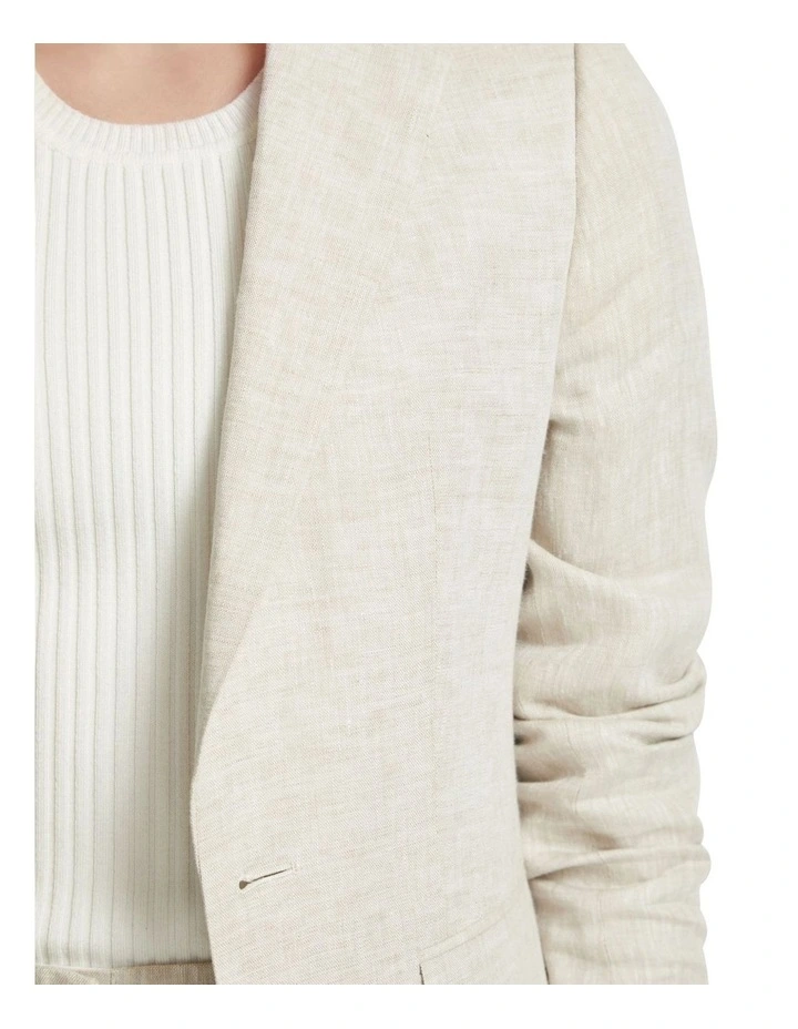 Lola Linen Blazer in Coconut image 5