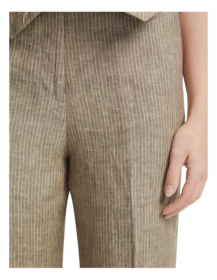Lauren Linen Wide Leg Pants in Nutshell image 6