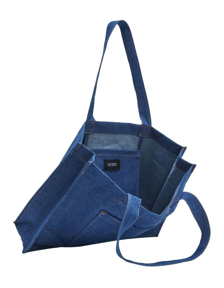 Celine Denim Tote Bag in Blue image 3