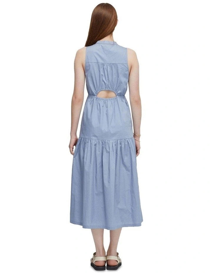 Paige Cotton Dress in Blue Smoke image 3