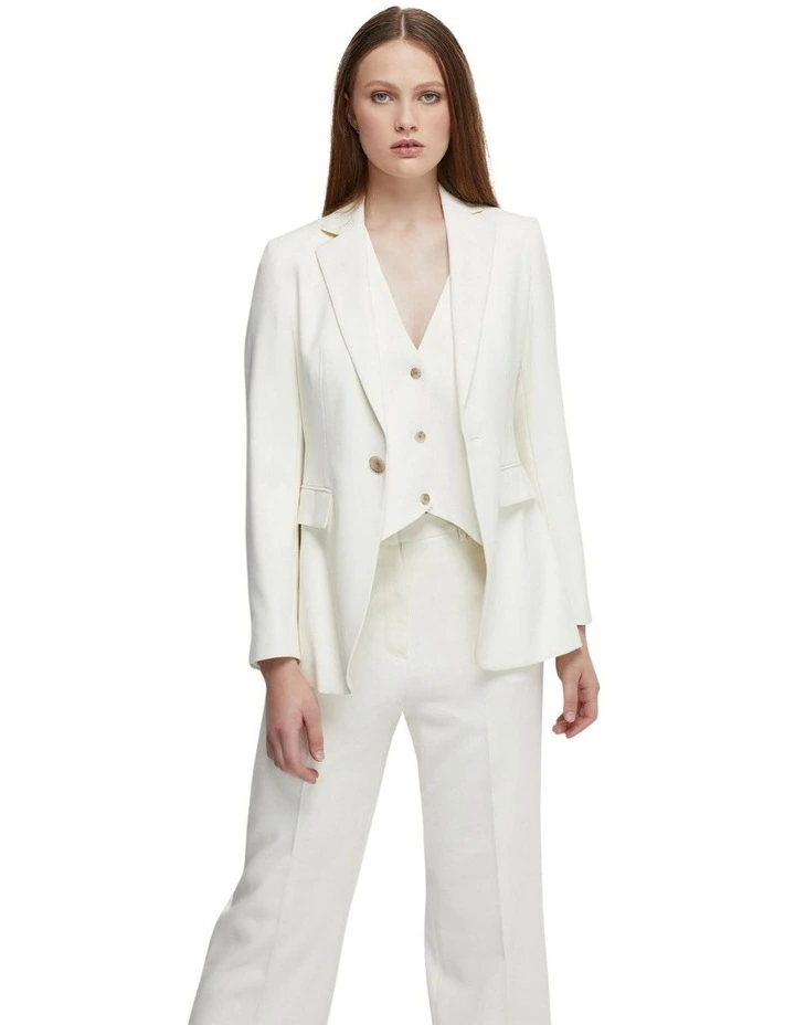 Ebony Suit Jacket in Ivory image 5