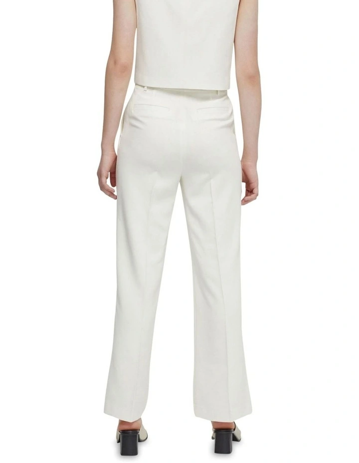 Lauren Wide Leg Suit Pants in Ivory image 3