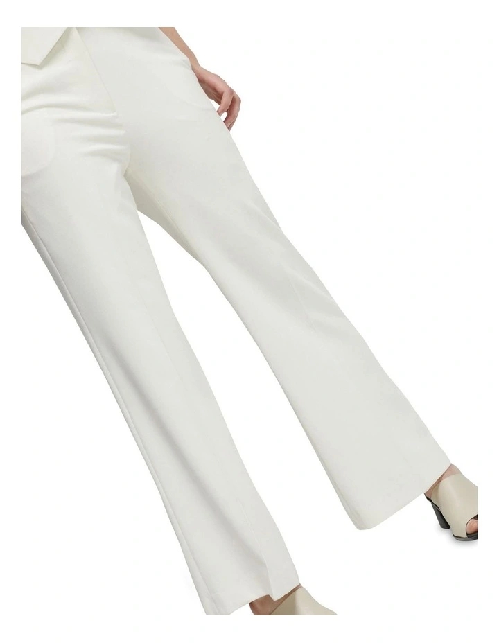 Lauren Wide Leg Suit Pants in Ivory image 4