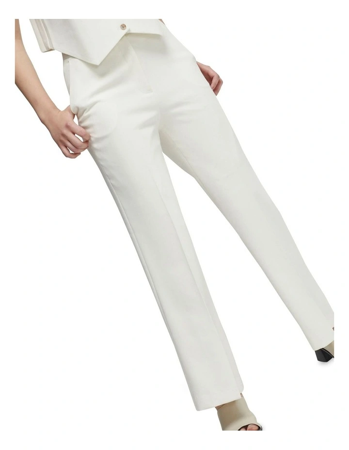Lauren Wide Leg Suit Pants in Ivory image 7