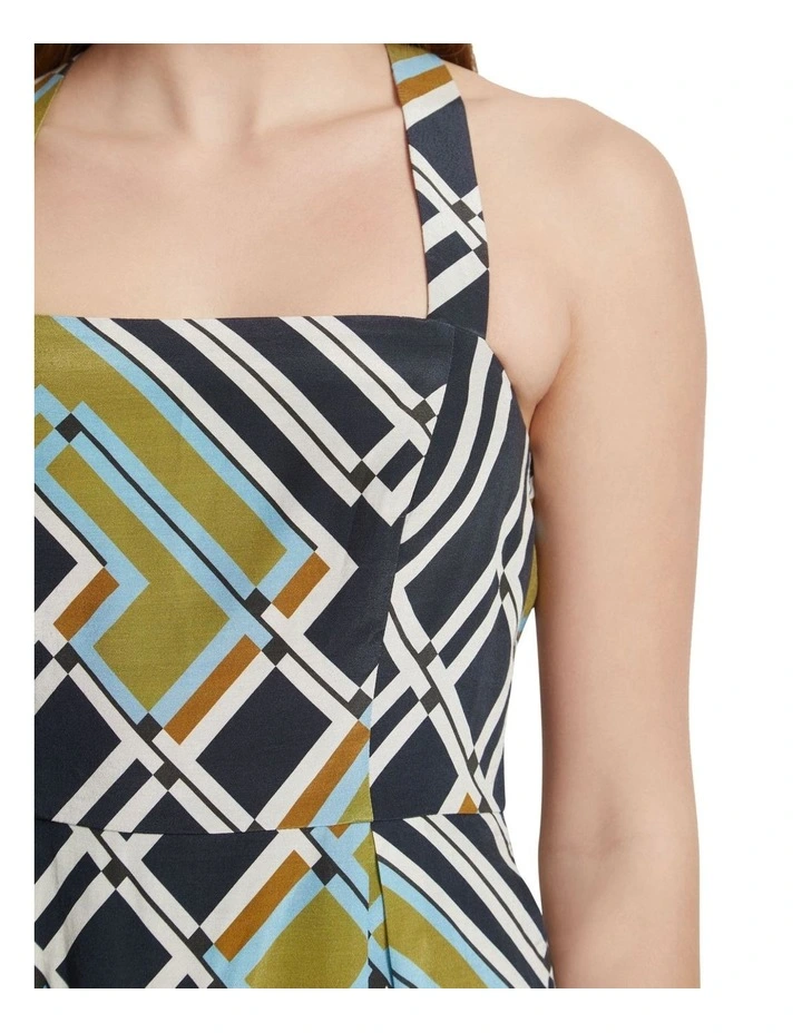 Alexis Printed Dress in Black image 6