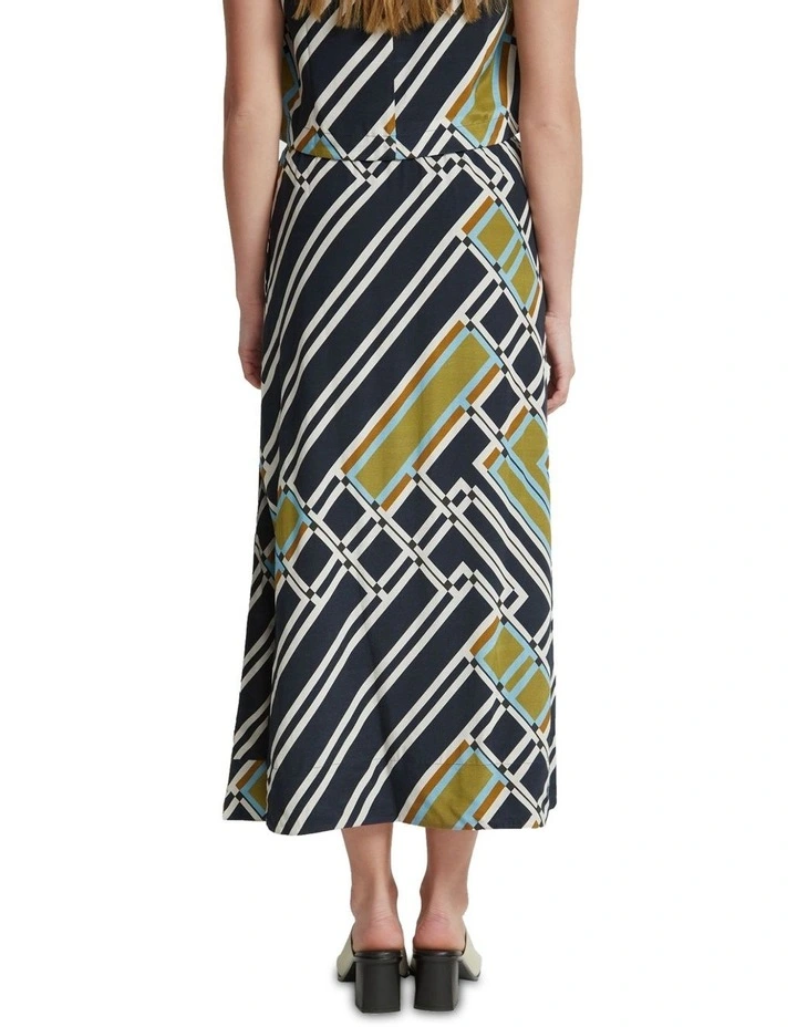 Brooke Printed Skirt in Black image 3