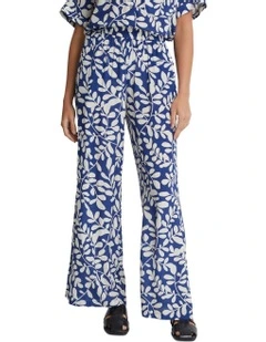 Chantel Pants With Sideleg Tape in Blue/Ecru