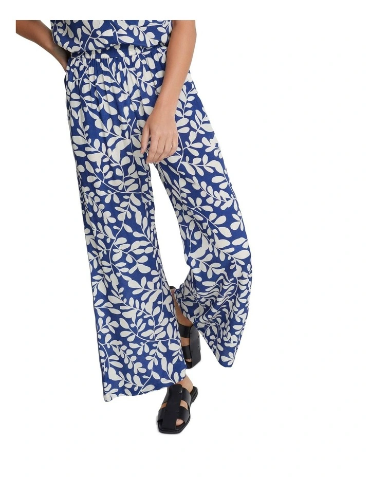 Chantel Pants With Sideleg Tape in Blue/Ecru image 4
