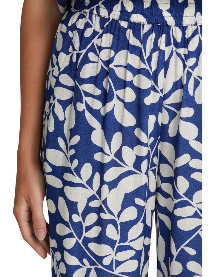 Chantel Pants With Sideleg Tape in Blue/Ecru image 6