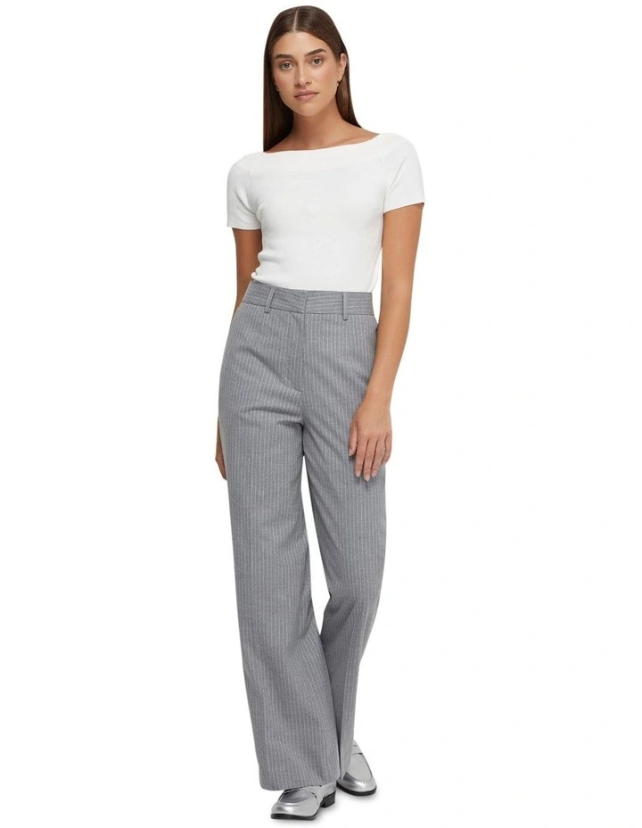 Ciara Off Shoulder Knit Top in Ivory image 1