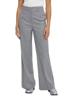 Lydia Pinstripe Suit Trousers in Grey