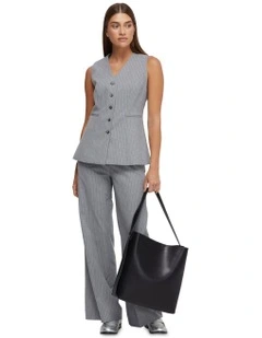 Alice Pinstripe Suit Waistcoat in Grey