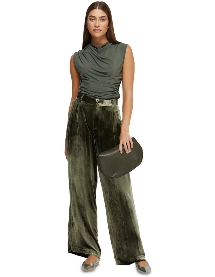 Astrid Jersey Top in Olive image 1