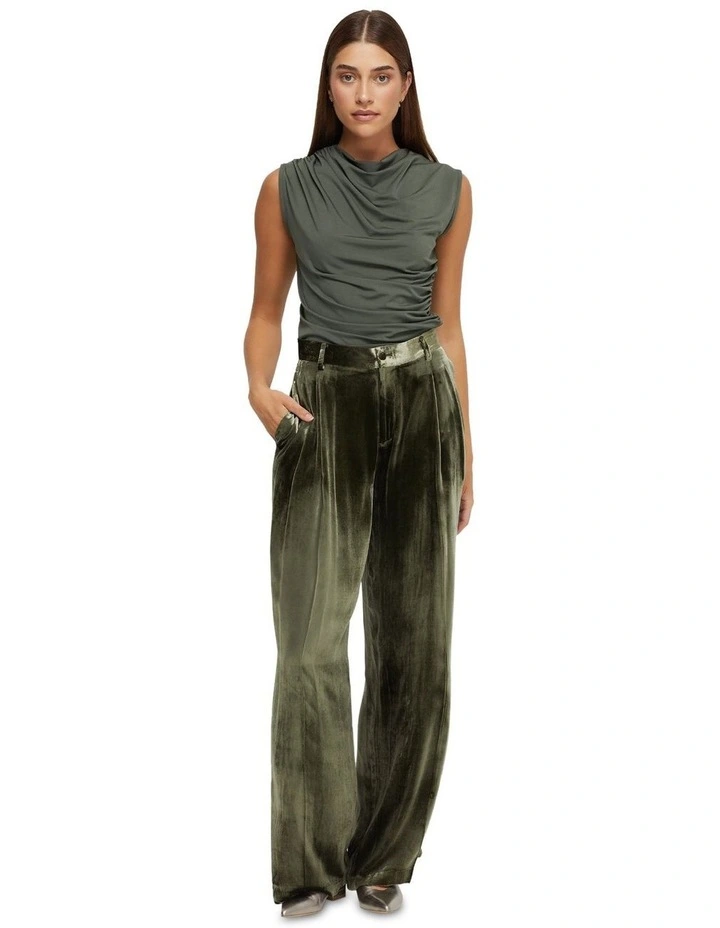 Astrid Jersey Top in Olive image 5