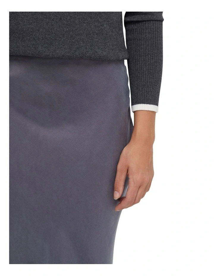 Lucinda Cupro Skirt in Charcoal image 6
