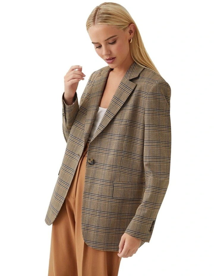 Willow Eco Check Jacket in Olive image 2