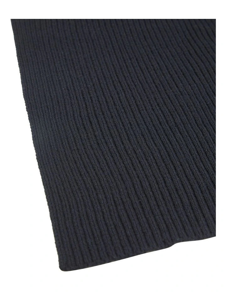 Oxford Stima Rib Knit Scarf in Black | MYER