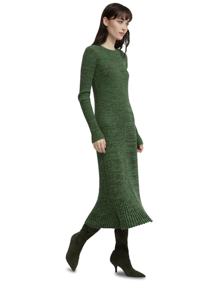 Dede Knitted Dress in Green image 2