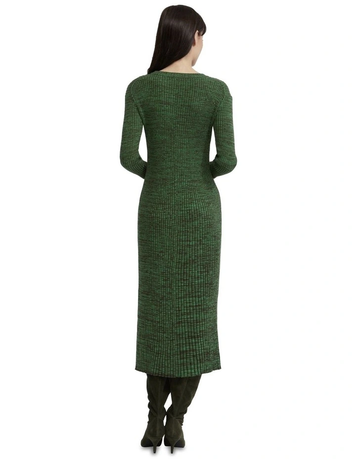 Dede Knitted Dress in Green image 3