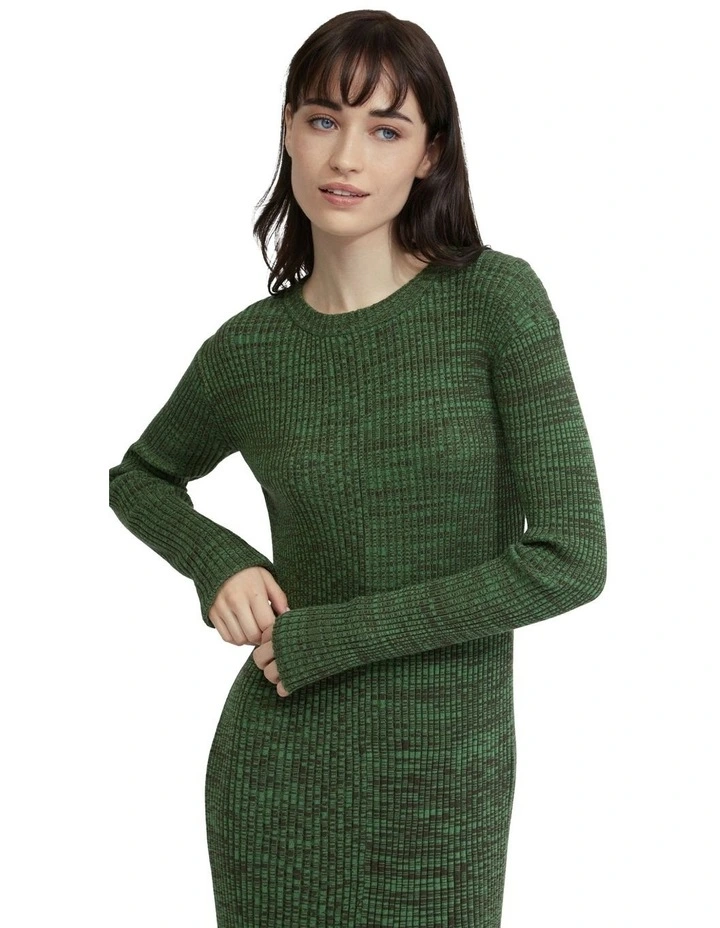 Dede Knitted Dress in Green image 4