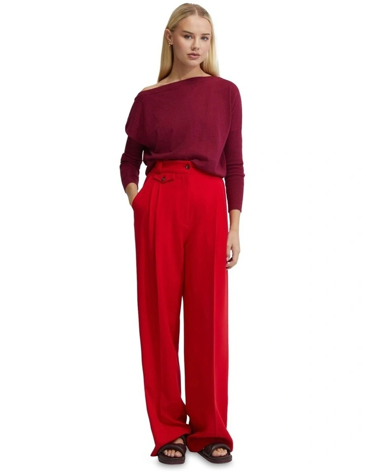 Aster Mohair Blend Soft Knit in Red image 5