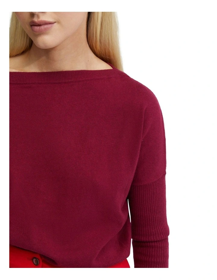 Aster Mohair Blend Soft Knit in Red image 6