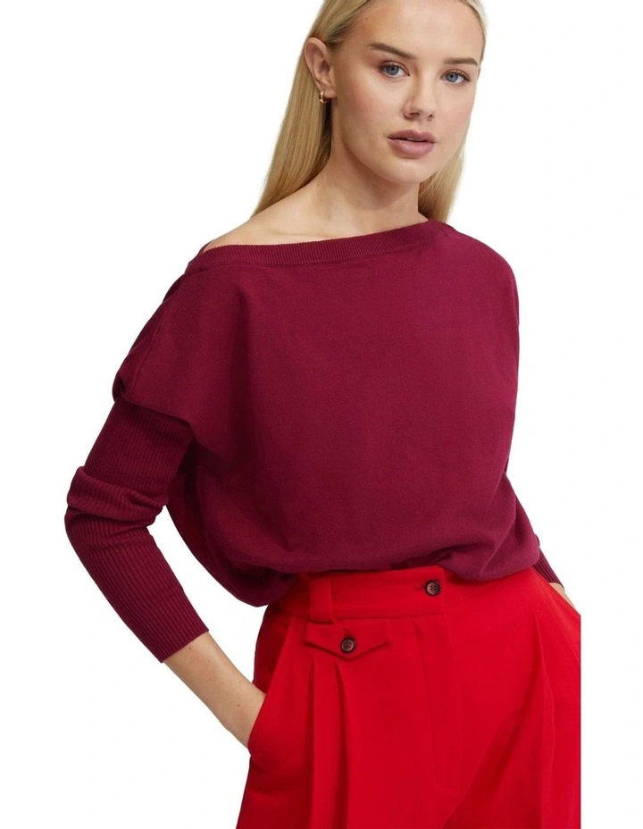 Aster Mohair Blend Soft Knit in Red image 7