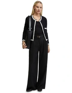 Olive Cardigan Jacket in Black