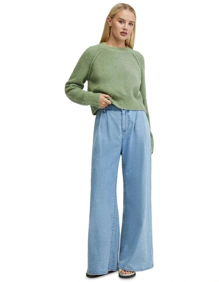 Mei Alpaca Blend Soft Knit Top in Green image 5