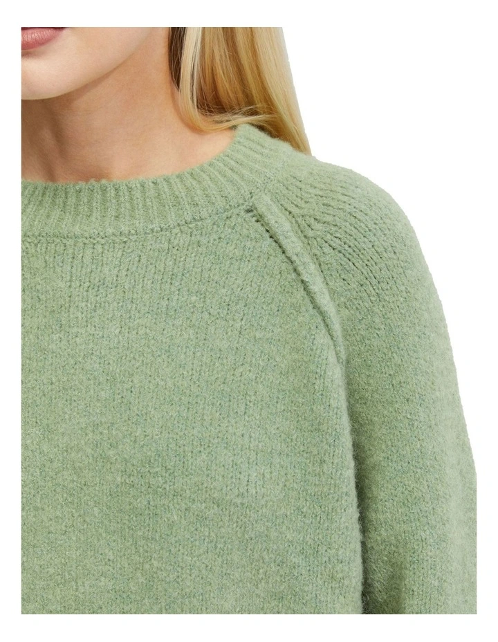 Mei Alpaca Blend Soft Knit Top in Green image 6